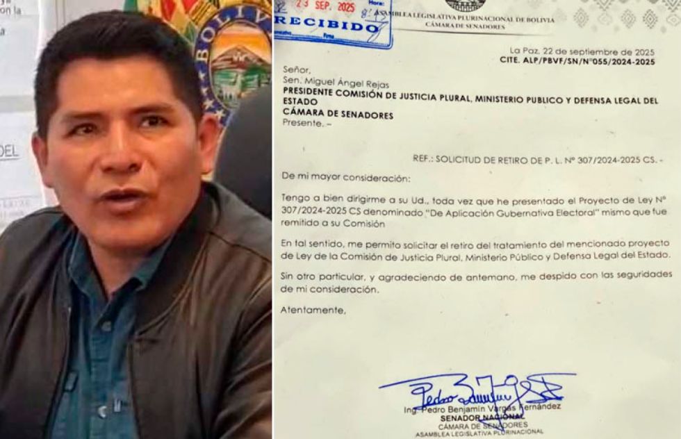 Retrocede el senador que propuso la prórroga de mandato y solicita el retiro de su proyecto de ley