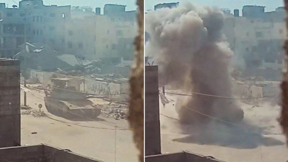 Hamás hace arder un tanque israelí en Gaza