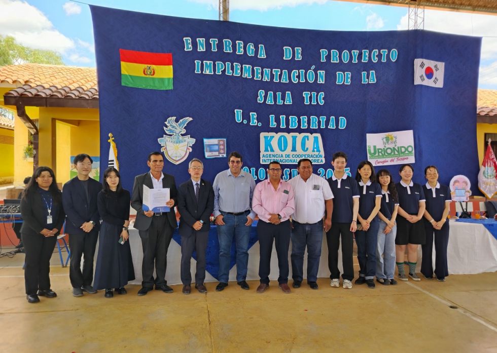 KOICA y Embajada de Corea del Sur entregaron proyecto en escuela rural de Tarija