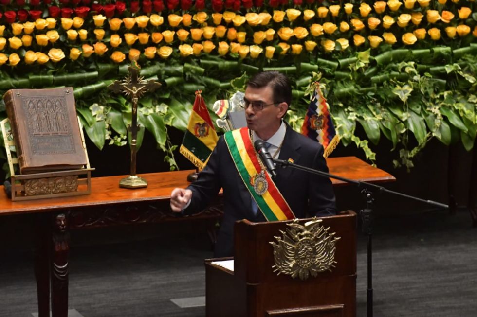 Las frases destacadas del discurso de Rodrigo Paz, presidente del Estado 