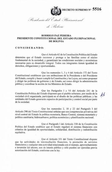 Gobierno publica decreto que sustituye al DS 5503