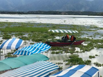 Lago San Jacinto: la “joya” del turismo popular, en horas bajas