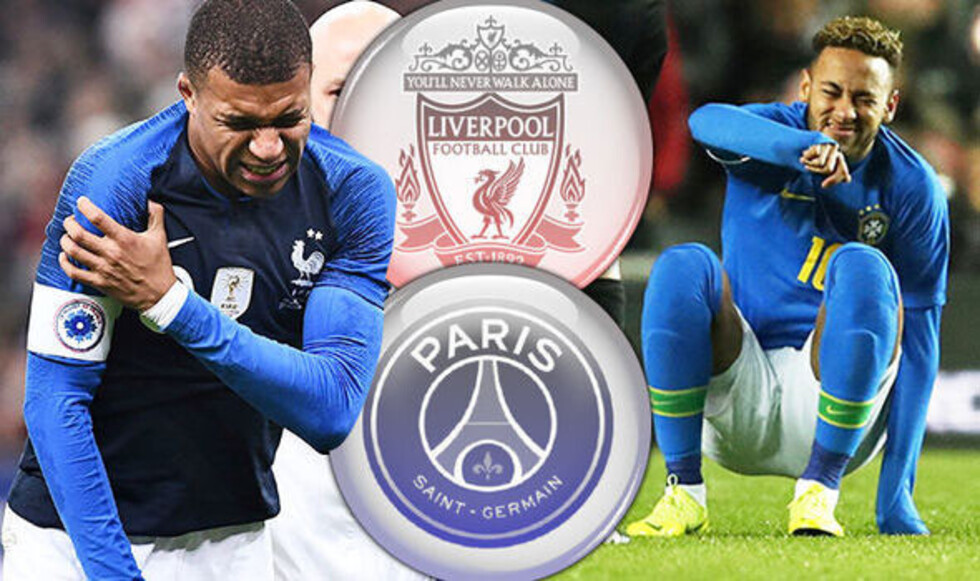 Neymar sufre una elongación y Mbappé tiene una contusión