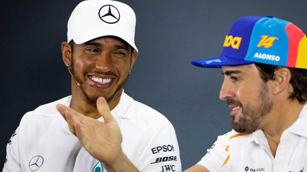 Hamilton habló de Fernando Alonso