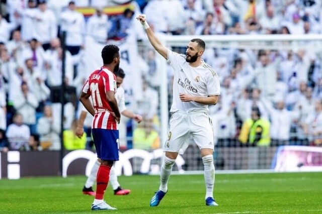 Benzema castigó al Atlético de Madrid en el Bernabéu
