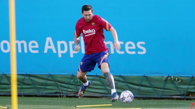 Messi regresa a los entrenamientos con el Barcelona