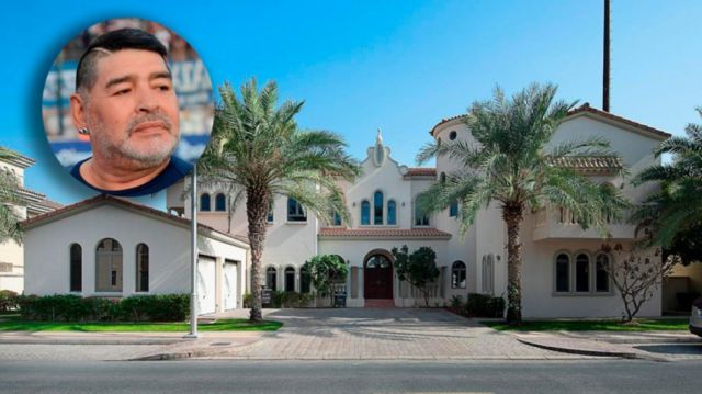 Alquilan la mansión donde  vivió Maradona en Dubai