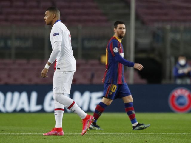 Con un Mbappé imparable,  PSG goleó al Barcelona 