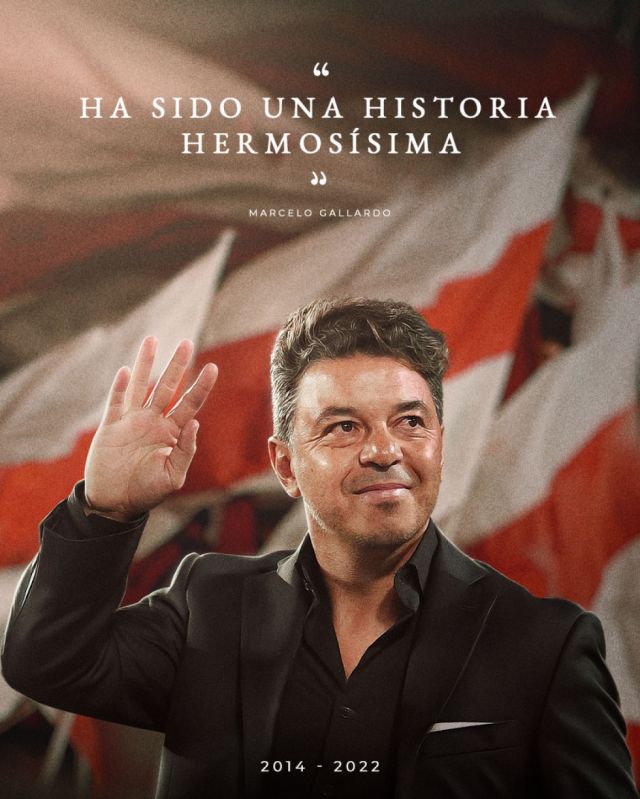 Marcelo Gallardo anunció que deja de ser el DT de River Plate