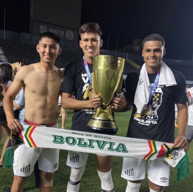 Terceros, Zabala y Monteiro campeones con Santos