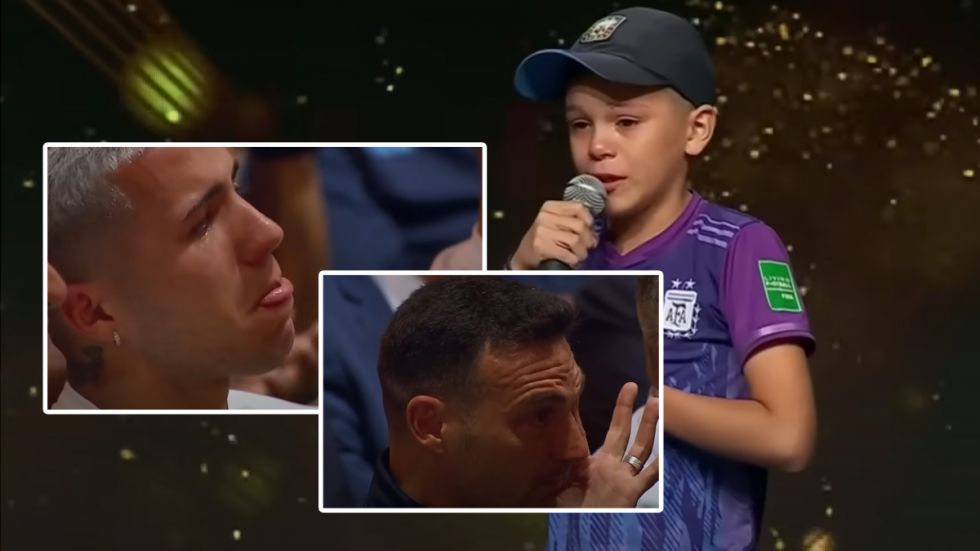 Niño de Embarcación hace llorar a Enzo, Scaloni y Messi (VIDEO)