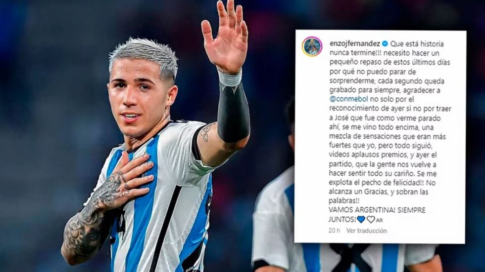 Enzo Fernández explicó por qué se emocionó con el discurso del niño salteño