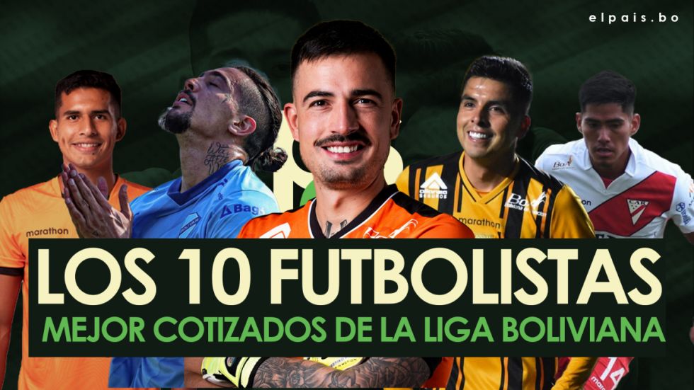 Los 10 futbolistas mejor cotizados en el fútbol boliviano a febrero del 2024
