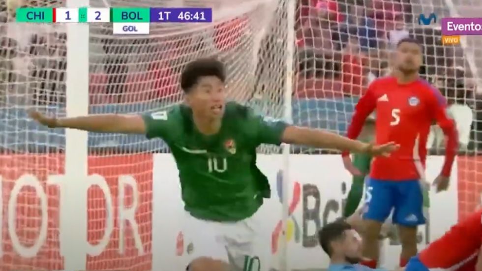 El gol de Miguel Terceros con el que Bolivia dio vuelta el partido en Santiago 