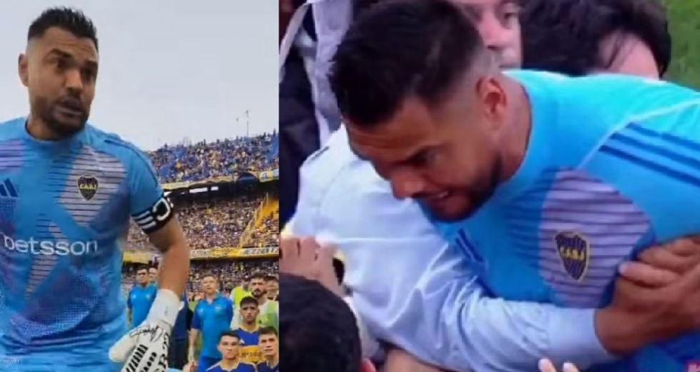 Imágenes desde la tribuna del cruce de Chiquito Romero con los hinchas 