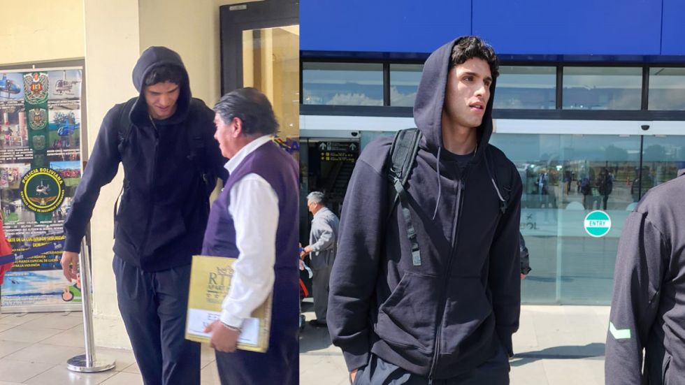 Efraín Morales llegó a Bolivia y respondió consultas a los medios presentes en el aeropuerto