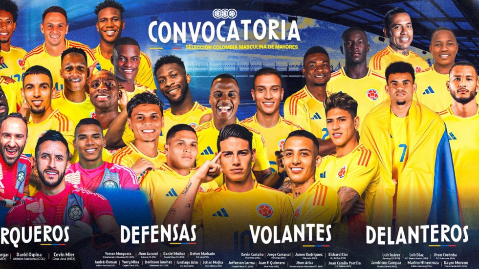 Salió la lista de Colombia para enfrentar a Bolivia 