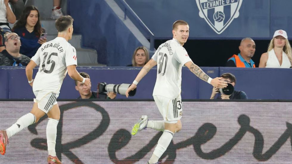 Mastantuono marcó su primer gol con la camiseta del Real Madrid
