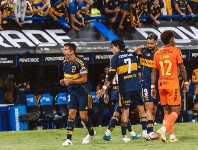 Boca goleó 3-0 a Barcelona de Ecuador por la Copa Libertadores 