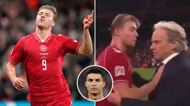 Lo festejó a lo CR7 y tuvo una polémica reacción con el entrenador de Portugal