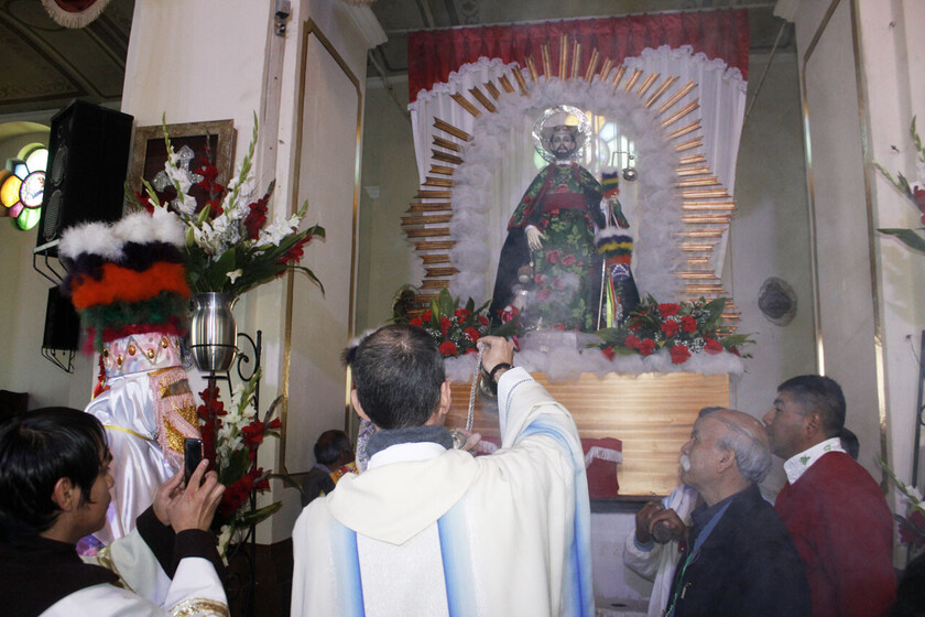 MISA EN LA SEGUNDA PROCESION DE SAN ROQUE TARIJA