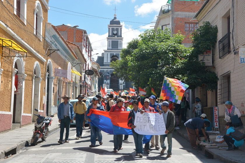 MARCHA DE LOS CAMPESINOS EN TARIJA