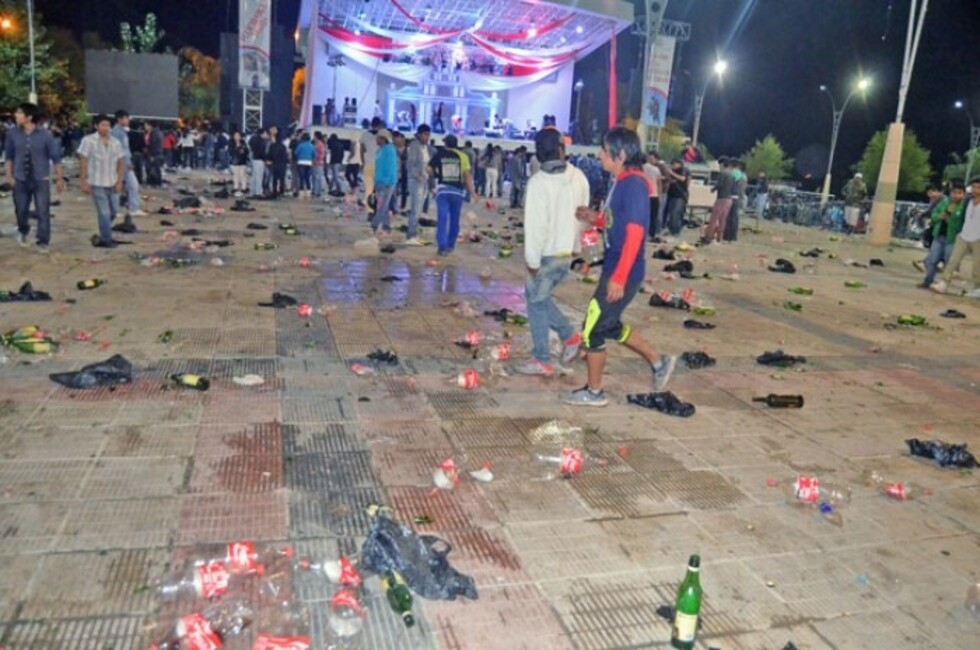 Parque Temático, el escenario  que se volvió una cantina libre