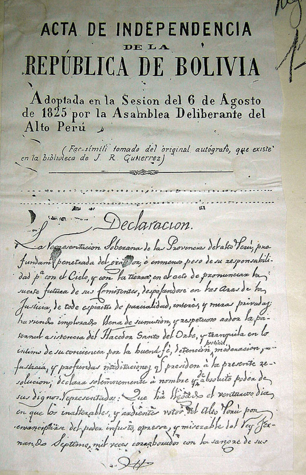 La Independencia de Bolivia y sus 191 años de libertad