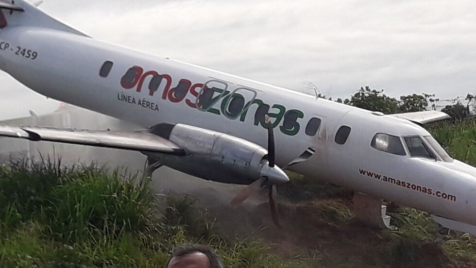  Avión de Amaszonas se accidenta en Riberalta