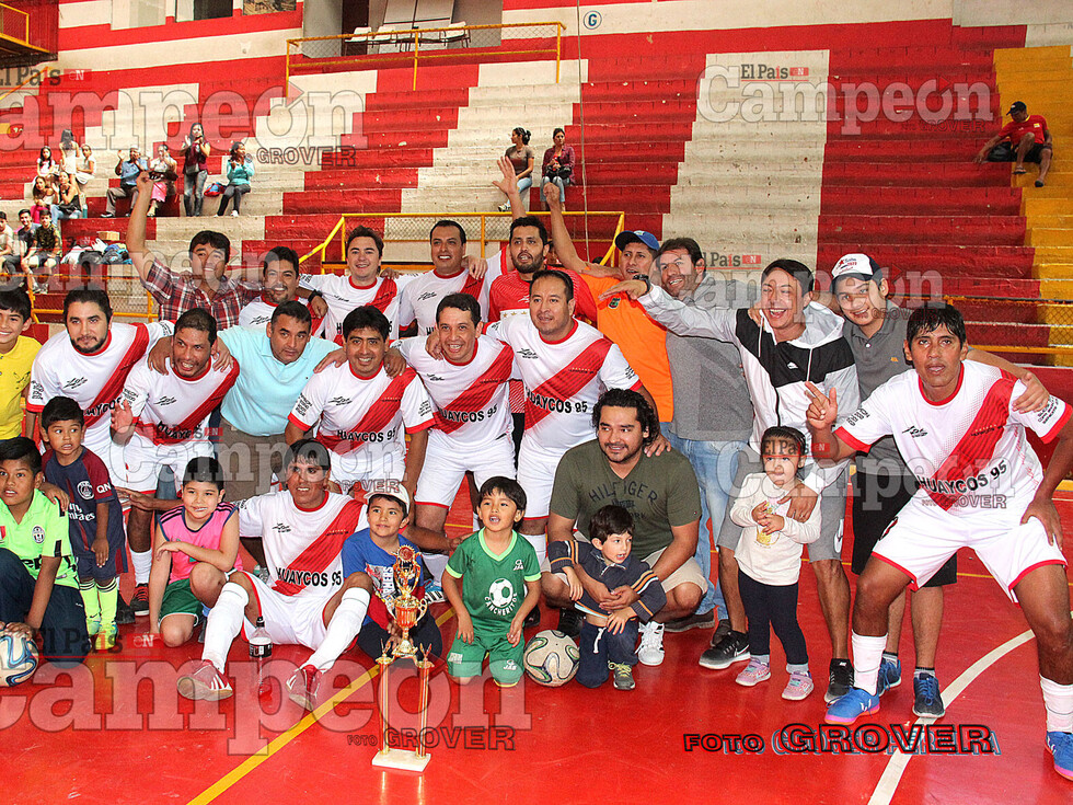 Huaycos 95 campeón departamental de fútbol de salón categoría seniors