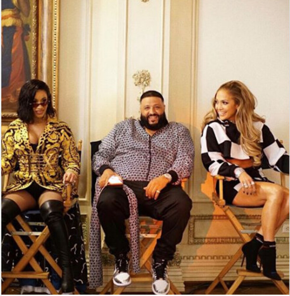 JLo, Cardi B y DJ Khaled se juntaron