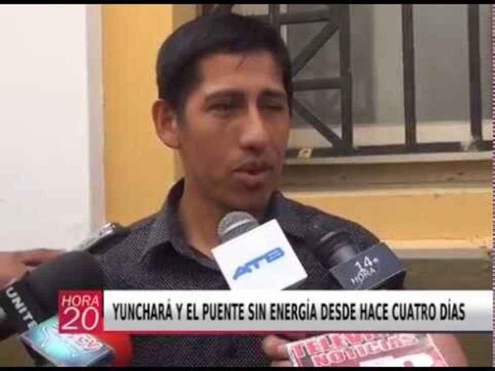 Yunchará y El Puente no tienen energía eléctrica desde hace cuatro días
