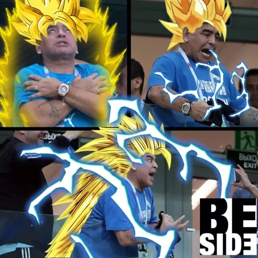 Memes y videos de Maradona inundan RRSS tras partido de Argentina con Nigeria