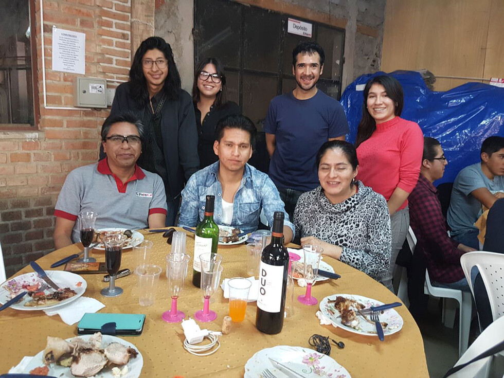 Festejo de los trabajadores de El País