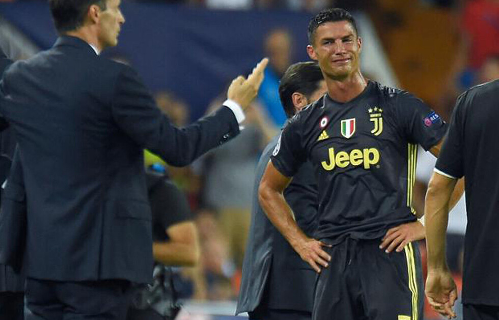 Ronaldo expulsado, pero Juventus pudo ganar