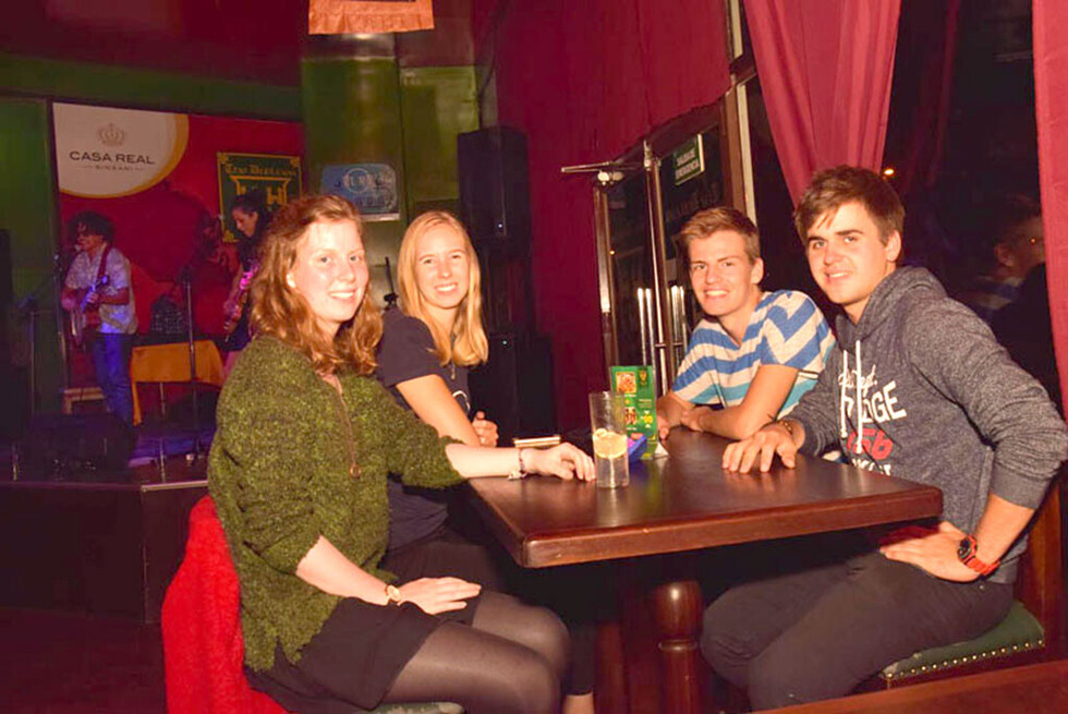 Disfrutando  en The  Dubliner