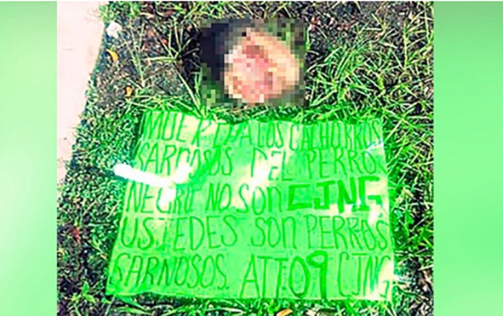 Abandonan  cabeza de un  taxista frente  a un parque