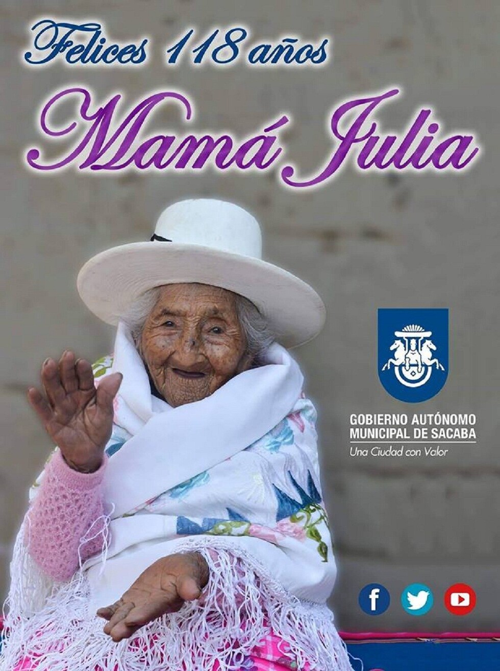 La mujer más longeva de Bolivia cumplió 118 años en Sacaba