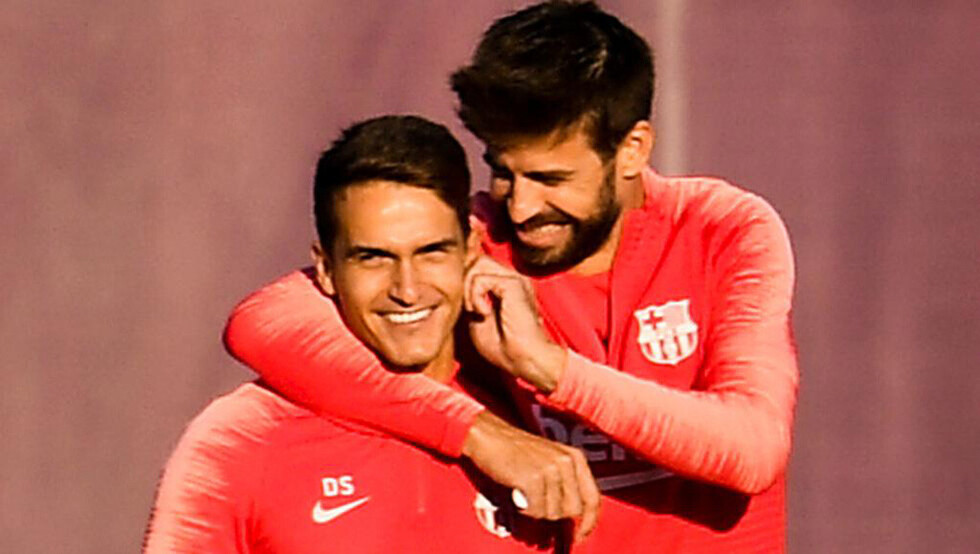 Sesión de recuperación en Barcelona pensando en el clásico