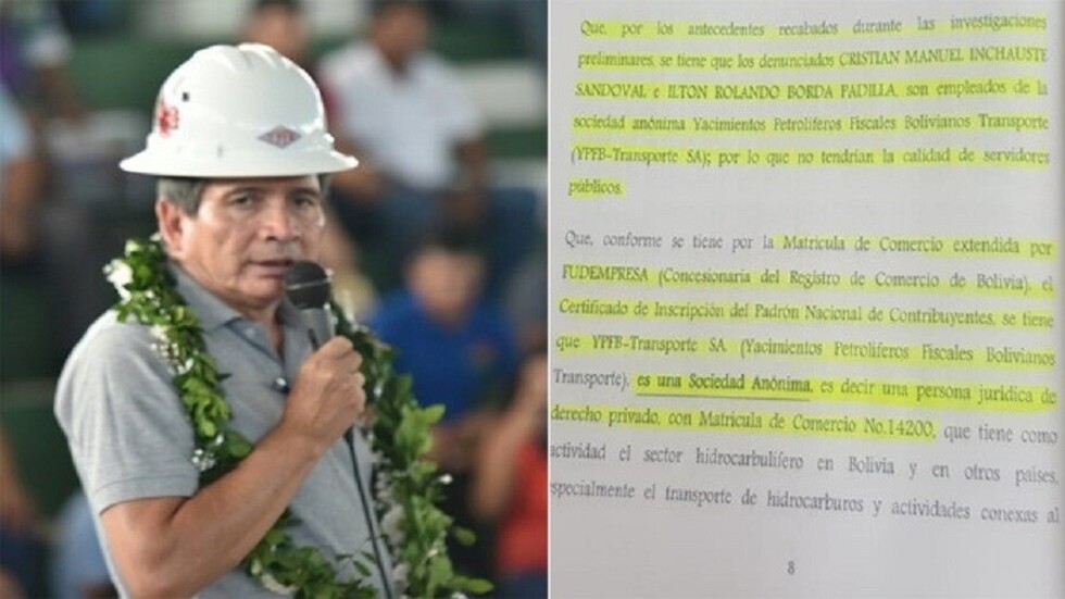 Líder sindical se libra de juicio; YPFB Transporte tampoco es nacionalizada