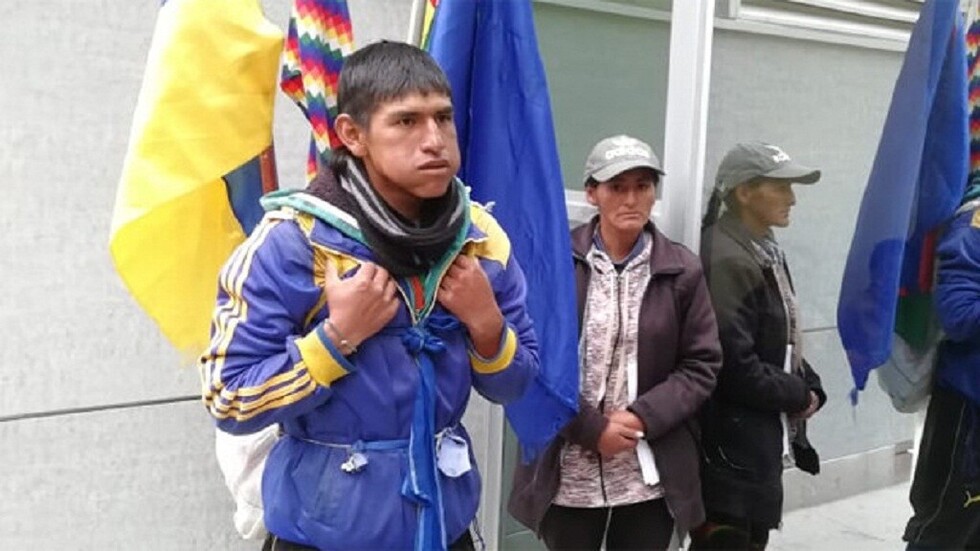 David culminó su caminata desde Huanuni y espera que Evo lo reciba
