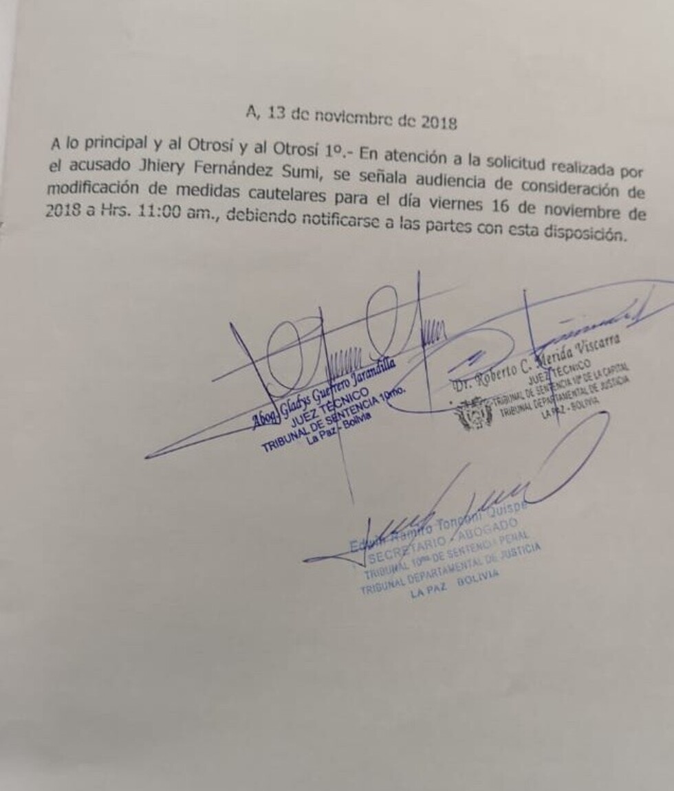 El viernes definen si dan libertad pura y simple a Jhiery Fernández