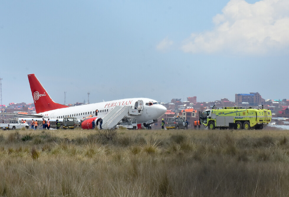Avión de Peruvian Airlines se accidenta en el El Alto