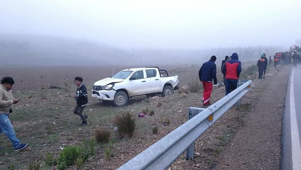 Reportan heridos tras una colisión múltiple pasando el túnel de la falda La Queñua