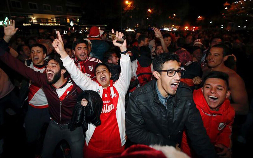 River festejó en Madrid antes de ir Abu Dabi