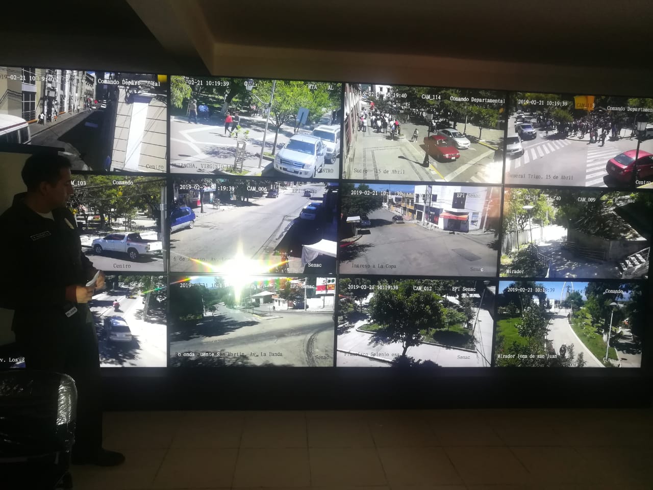 El carnaval de la chura Tarija monitoreado por 151 cámaras de vigilancia