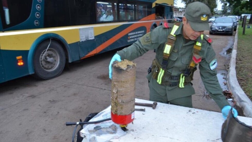Escondió casi 10 kilos de marihuana en extinguidor