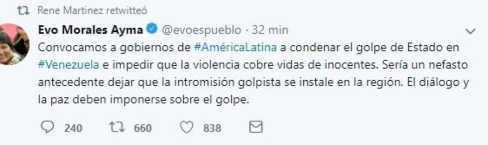 Reacciones de políticos luego de un posible "golpe de Estado" en Venezuela