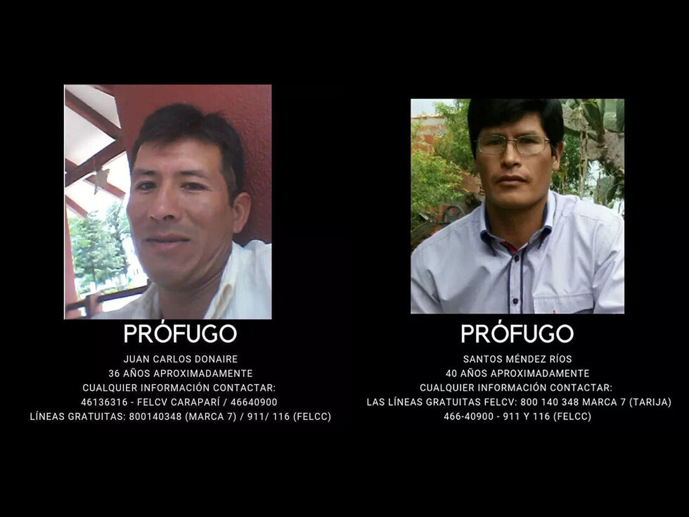 Dos de tres feminicidas en Tarija siguen prófugos
