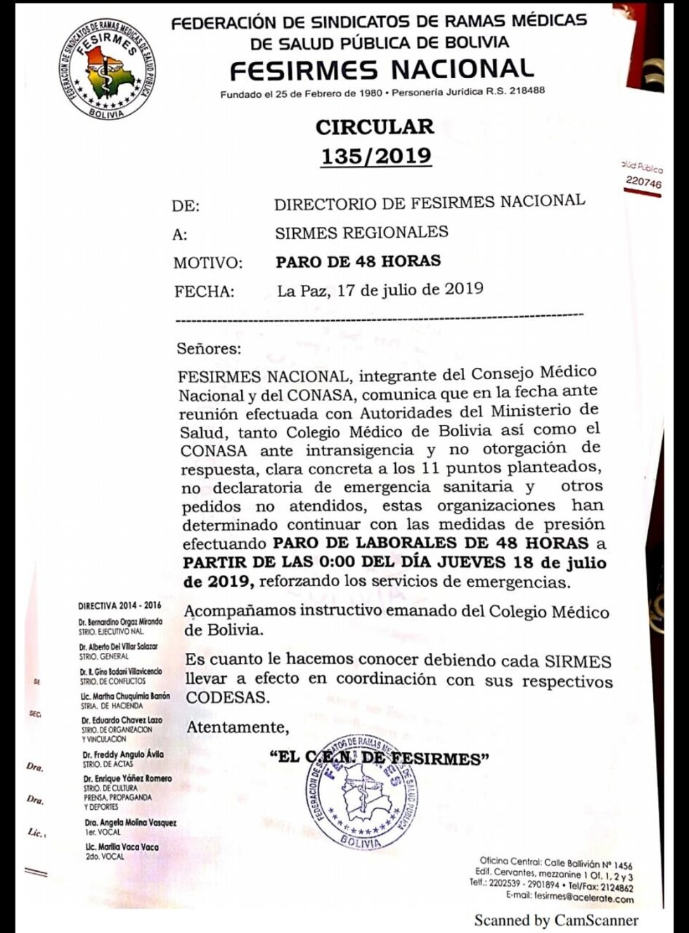 Médicos van al paro de 48 horas tras romperse el diálogo con el Ministerio de Salud